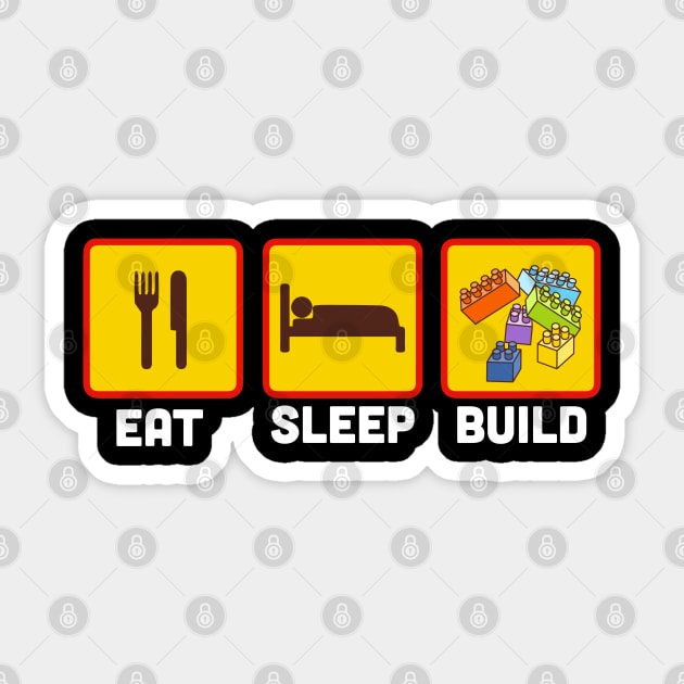 Eat Slee Build Lego Sticker by indigosstuff